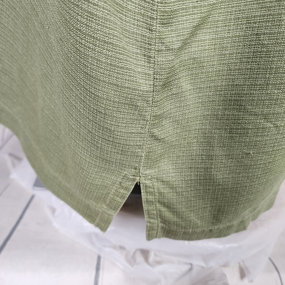 Tommy Bahama Silk Hawaiian Shirt Hibiscus Flower Damask  Avocado Green XLX - Picture 8 of 16